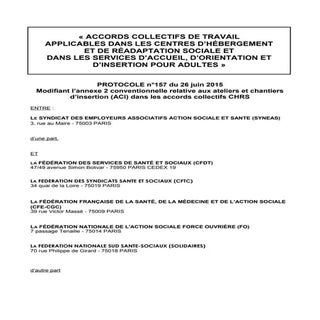 IDCC 783 134  protocole 157 - aci