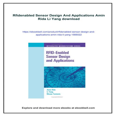 Rfidenabled Sensor Design And Applications Amin Rida Li Yang