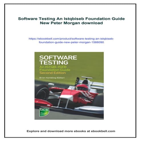 Software Testing An Istqbiseb Foundation Guide New Peter Morgan