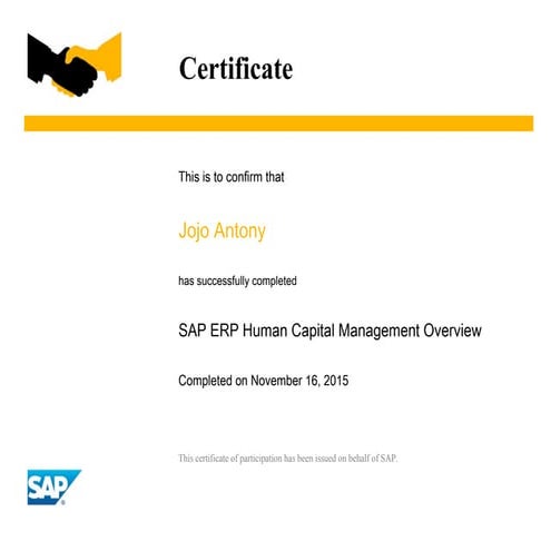 SAP ERP Human Capital Management Overview | PDF
