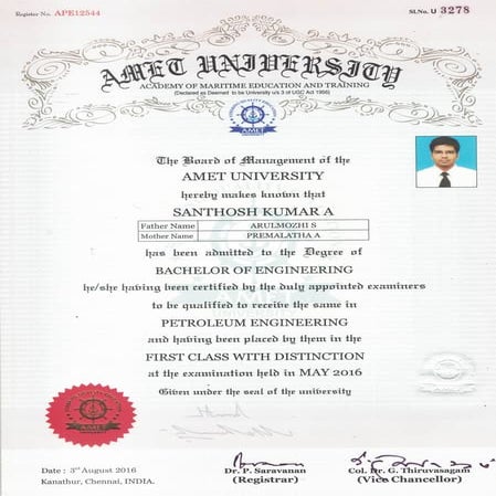Degree Certificate | PDF