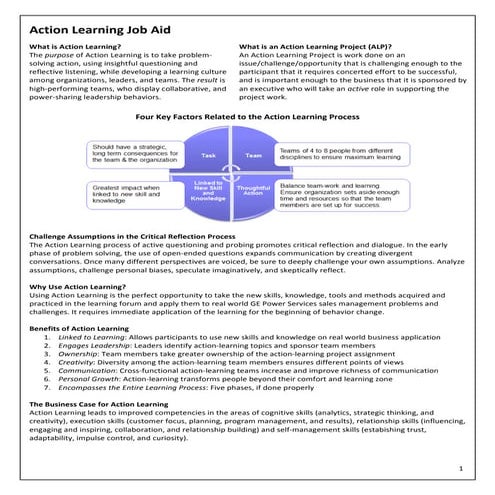 Action Learning Job Aid - July 2016