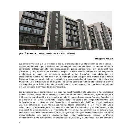 Impacto de la Regulación en el Mercado de la Vivienda y sus ...