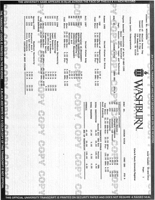 Paralegal Transcript