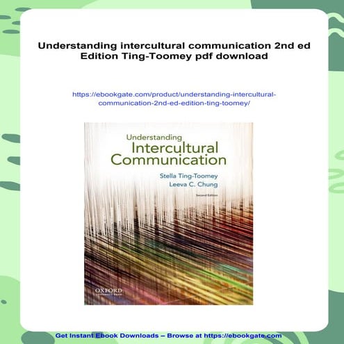 Understanding intercultural communication 2nd ed Edition Ting-Toomey