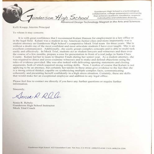 Recommendation Letter