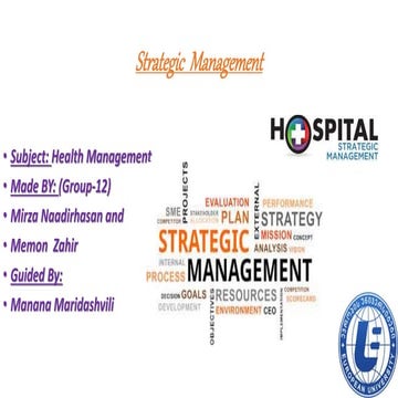  strategic  management( health Management0 