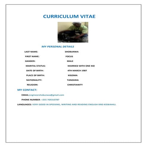 CURRICULUM VITAE
