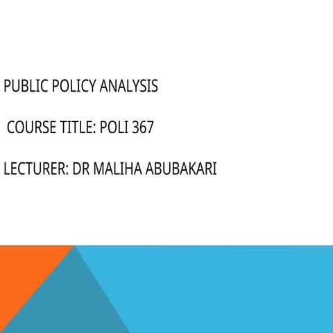 PUBLIC POLICY: AN INTRODUCTION | PPTX