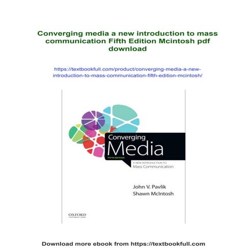 Converging media a new introduction to mass communication Fifth Edition ...