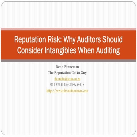 Reputation- Risk Management.pptx and law | PPTX