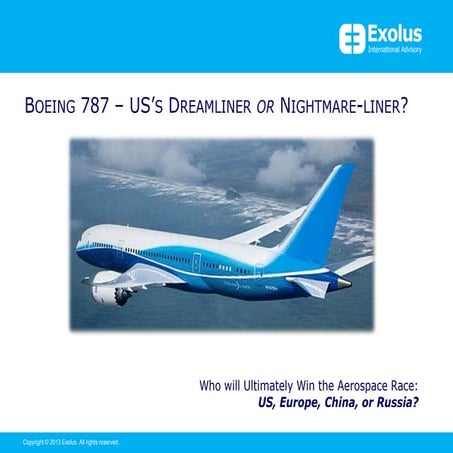 BOEING 787 US's Dreamliner Or Nightmare-Liner? Who will Ultimately Win the Ae...
