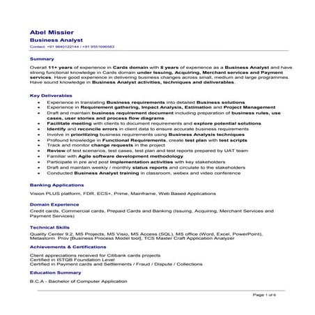 Abel_Missier_Business Analyst_Cards