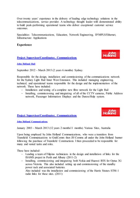 Linked In CV