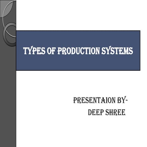 types of production system