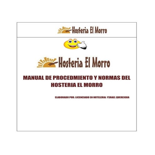 MANUAL PROCEDIMIENTO  HOTELERA 