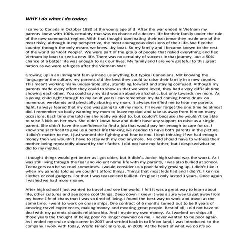 Why I Do What I Do Today