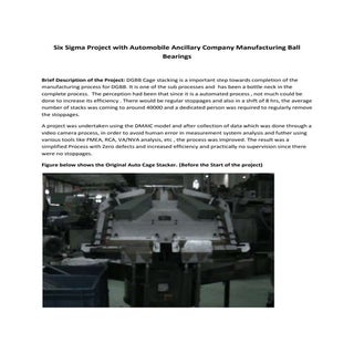 Six Sigma Project with Automobile A...