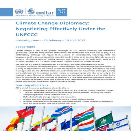 USe Verbage for CV in Climate Change Diplomacy | PDF