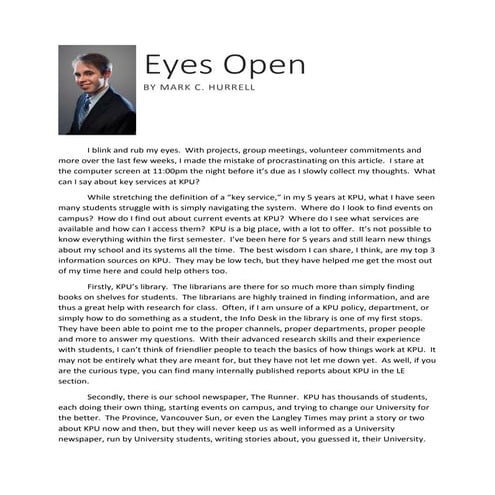 Mark Hurrel - Eyes Open | PDF