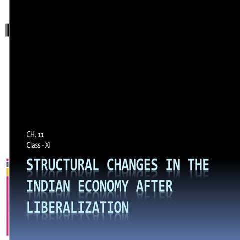Structural Changes in Indian Economy