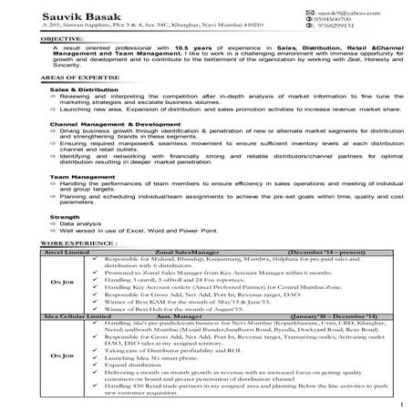 FMCG Sales Professional Shahid Khalil | DOCX