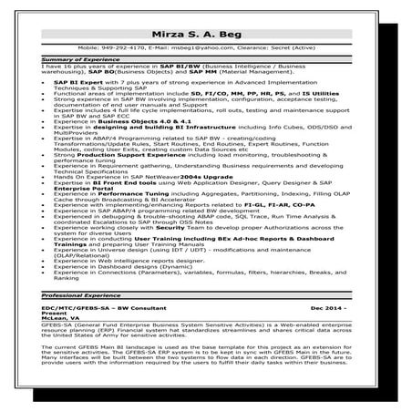 Mirza  SAP BW_BO Consultant