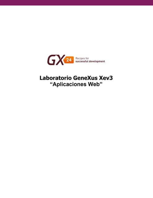 Laboratorio WEB GXEv3