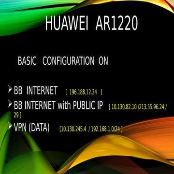 Huawei Router Basic Configuration Command | DOC