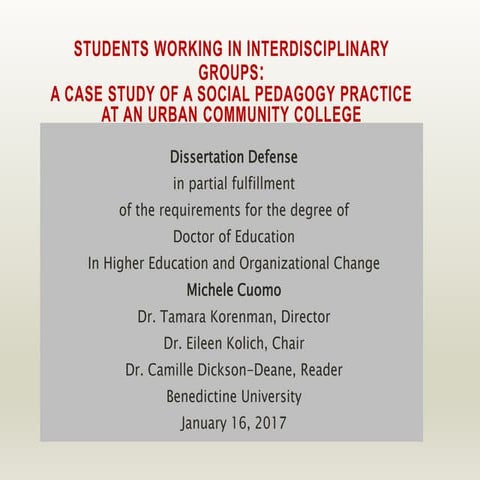 Cuomo Dissertation Defense