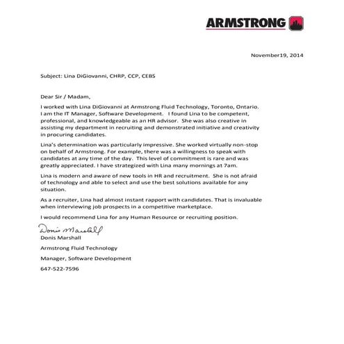 Reccomendation Letter | PDF