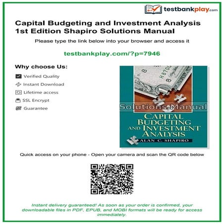 Comprehensive Guide to Capital Budgeting and Investment Analysis ...