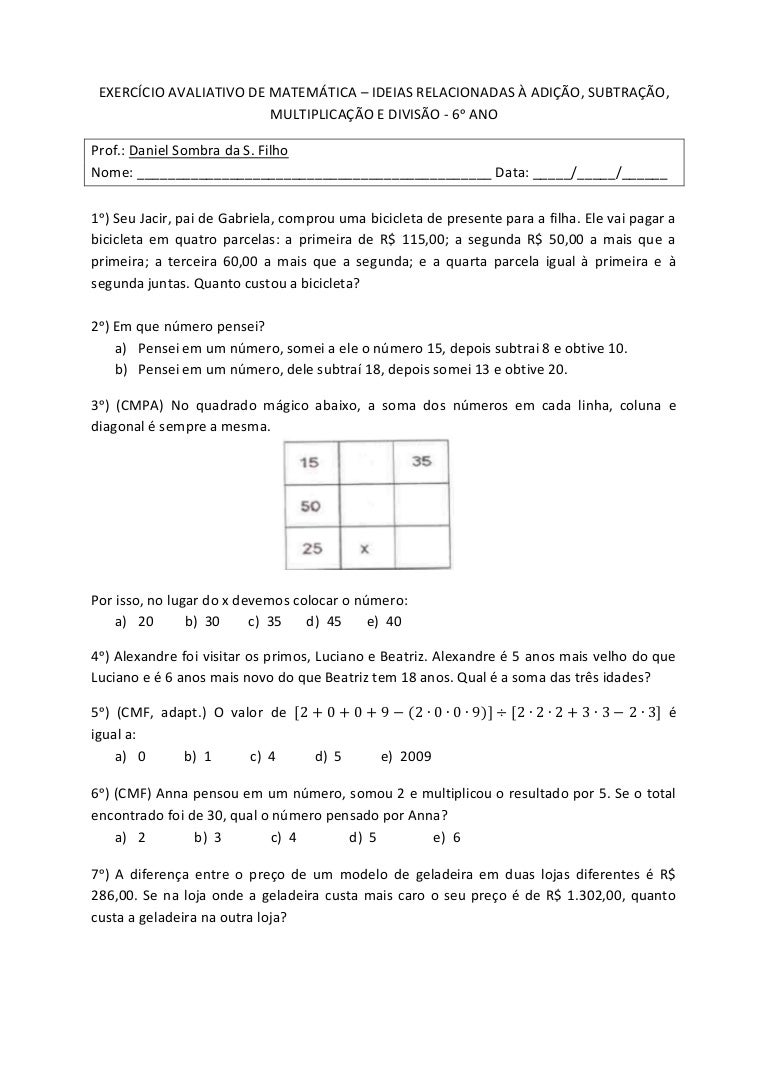 Operaçoes Com Fraçoes Adiçao E Subtraçao Multiplicaçao E Divisao