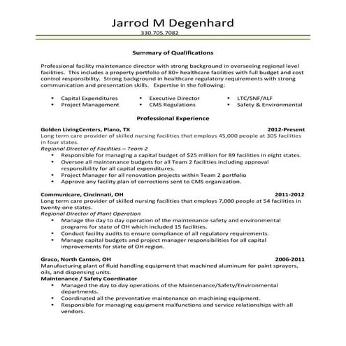 Jarrod Degenhard Resume - Final 2016
