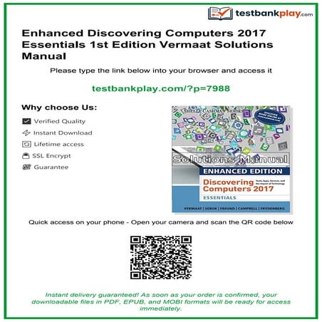 Comprehensive Guide to Enhanced Discovering Computers 2017 Essentials ...