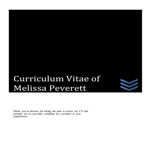 Melissa Peverett formal CV fully updated 21.07.2015-word