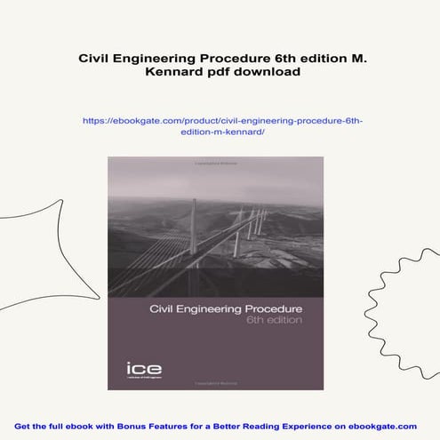 Civil Engineering Procedure 6th edition M. Kennard