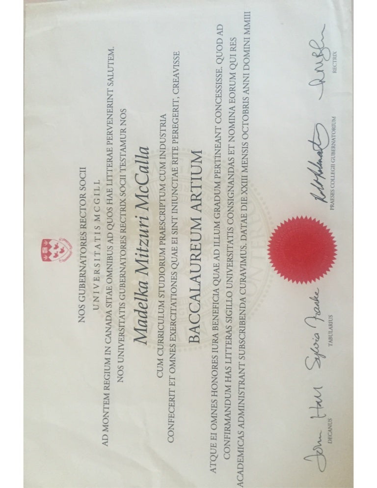 McGill Diploma