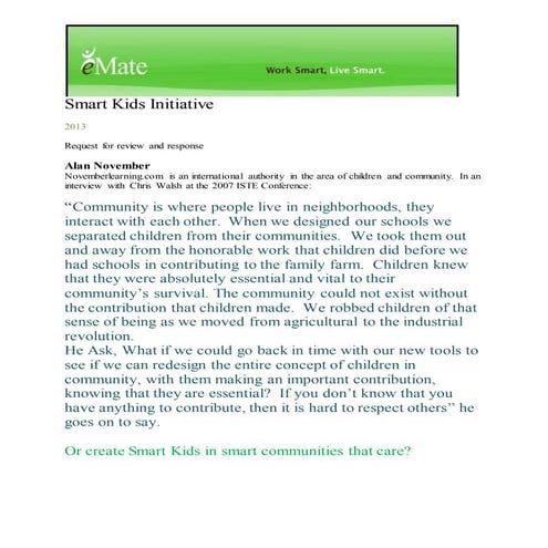 SMART_KIDS_Initiative_Tech Plan 2013