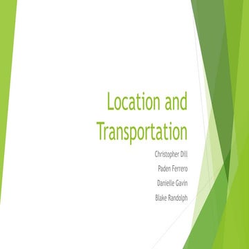 Location and Transportation Final | PPTX | Developmental Sites | Real ...