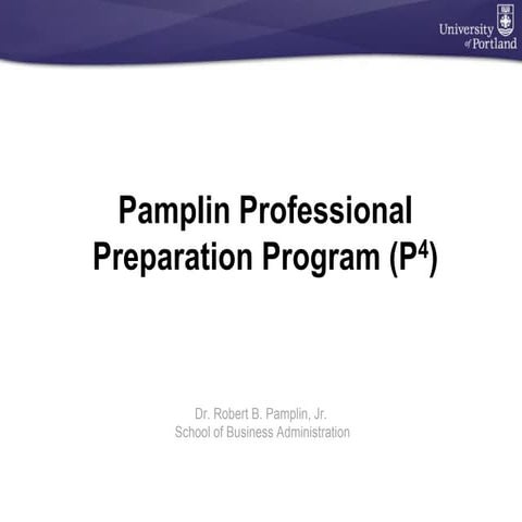 Pamplin Professional Preparation Program P4