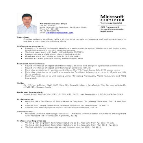 Amarendra Singh-Details