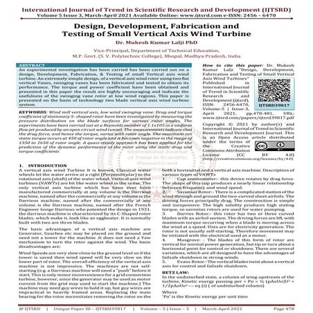Experimental Comparison Study for Savonius Wind Turbine of Two & Three ...