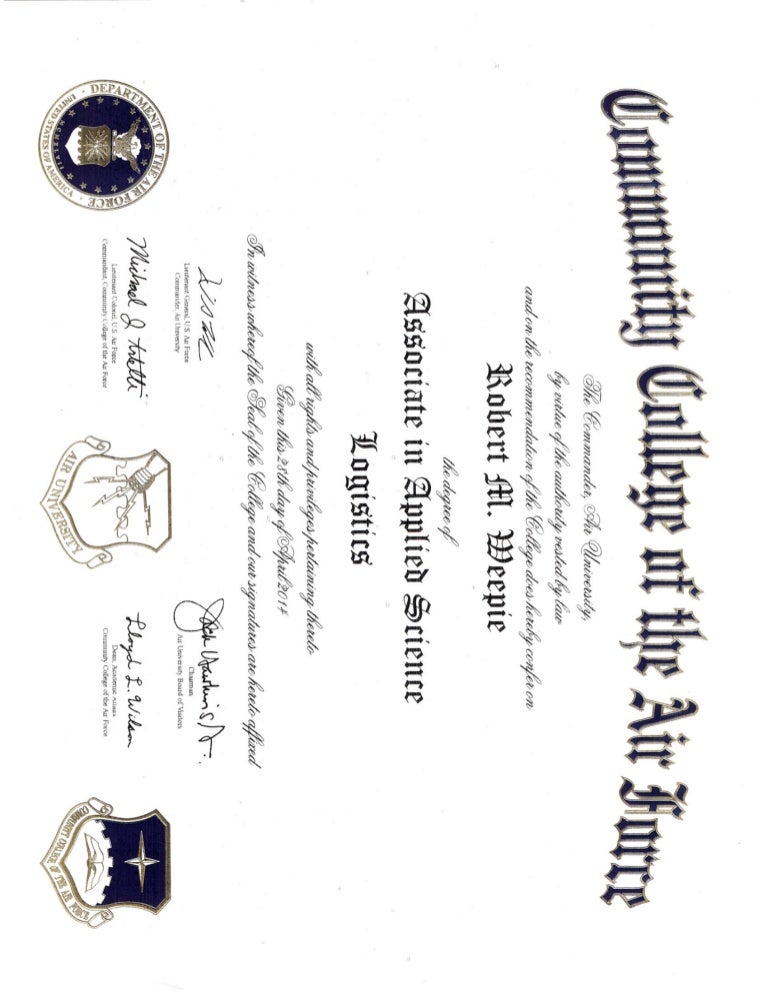 CCAF Diploma