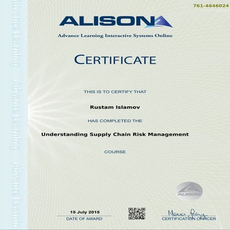 Understanding supply chain risks