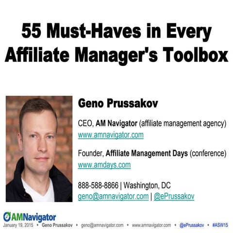 55 Must-Haves in Every Affiliate Manager's Toolbox