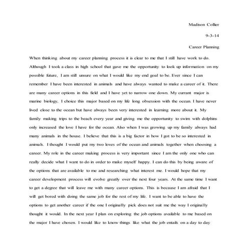 1st paper-career planning