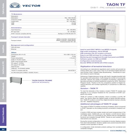 taon-tf-analogue-compact-headend-with-dvb-t-input