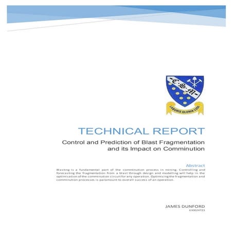 Control and Prediction of Blast Fragmentation and It's effect on the ...