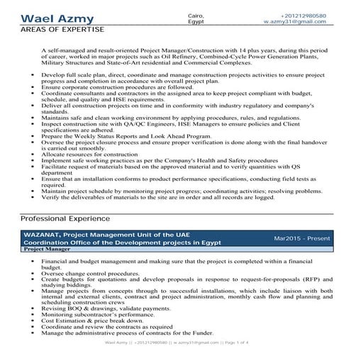 AF Resume Feb 2015 | PDF